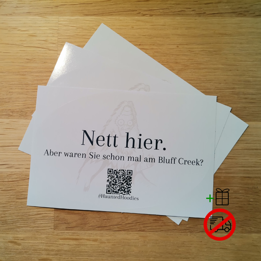 Spar-Bundle: Nett hier..., ovaler Outdoor-Sticker x10