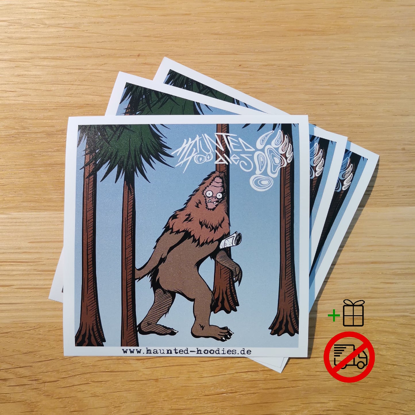 Spar-Bundle: Bigfoot alias "Der Großfüßler" - Polaroid-Style Promo-Aufkleber x10