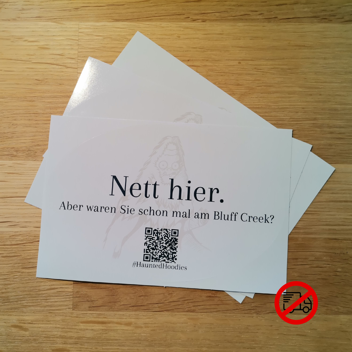 Nett hier..., ovaler Outdoor-Sticker